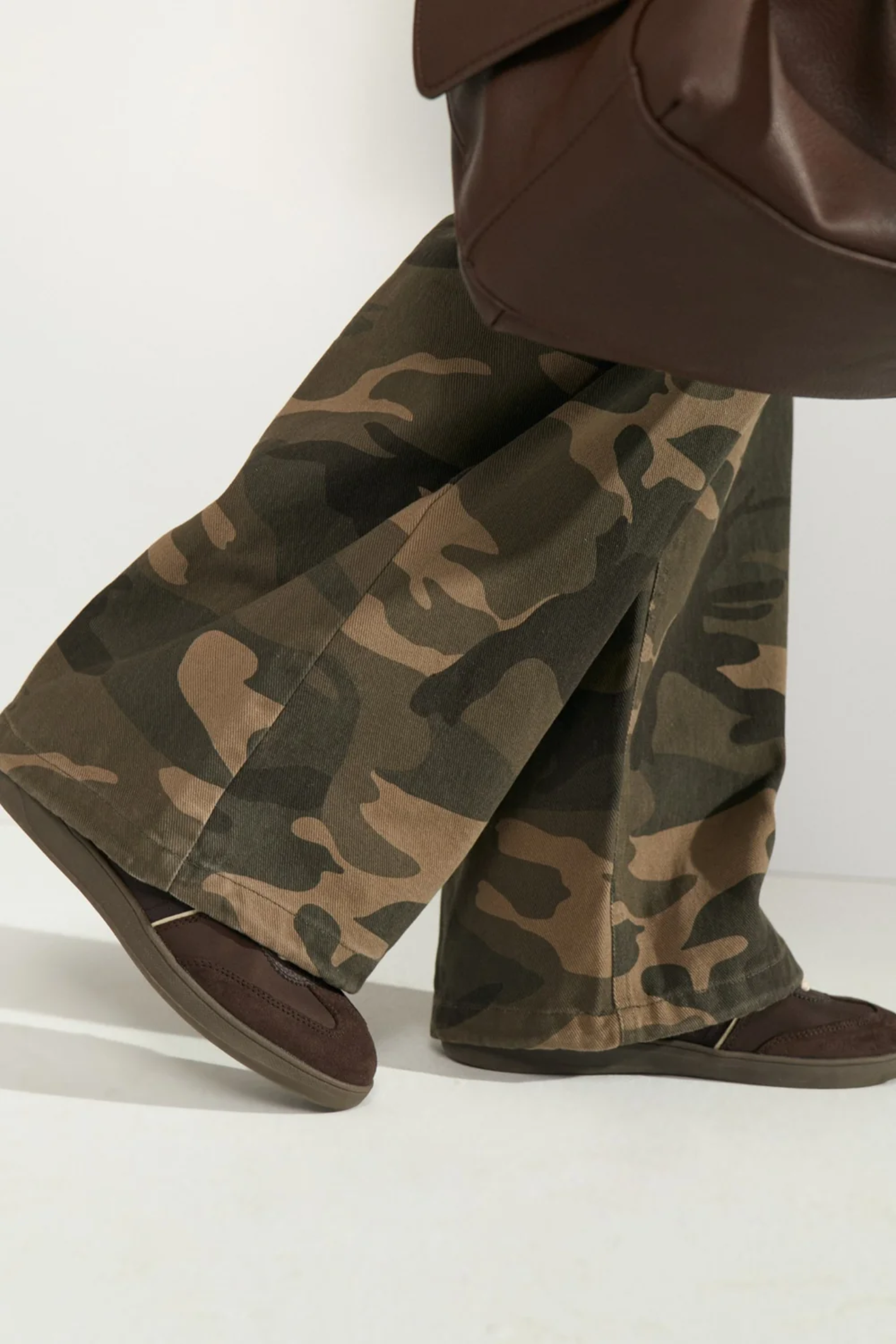 Nümph NUCAMERON MR Baggy Jeans in Forest Night green cotton denim. Shop at Dotique.