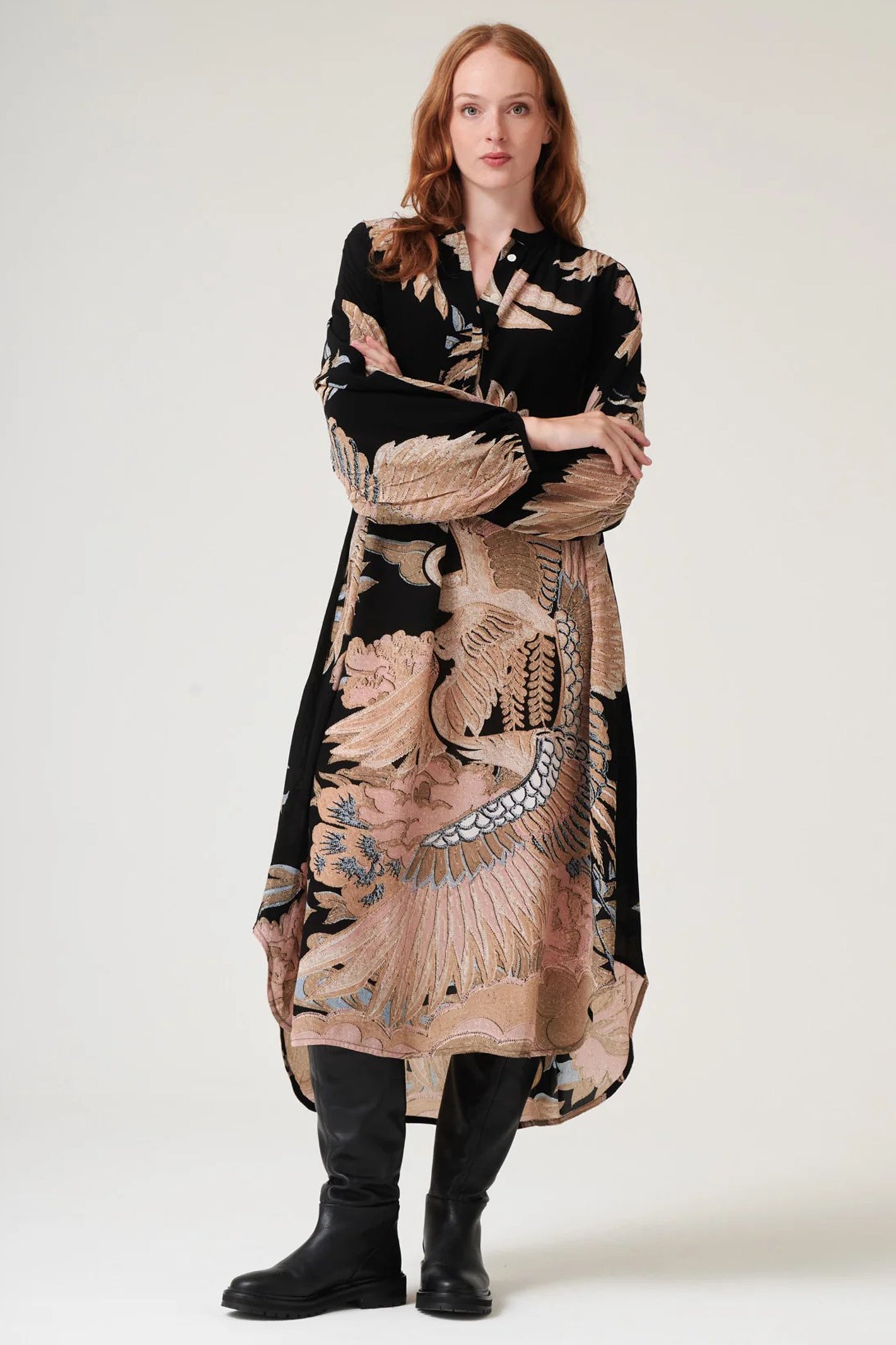 One Hundred Stars DRDCRABLK Crane Black Darcy Dress