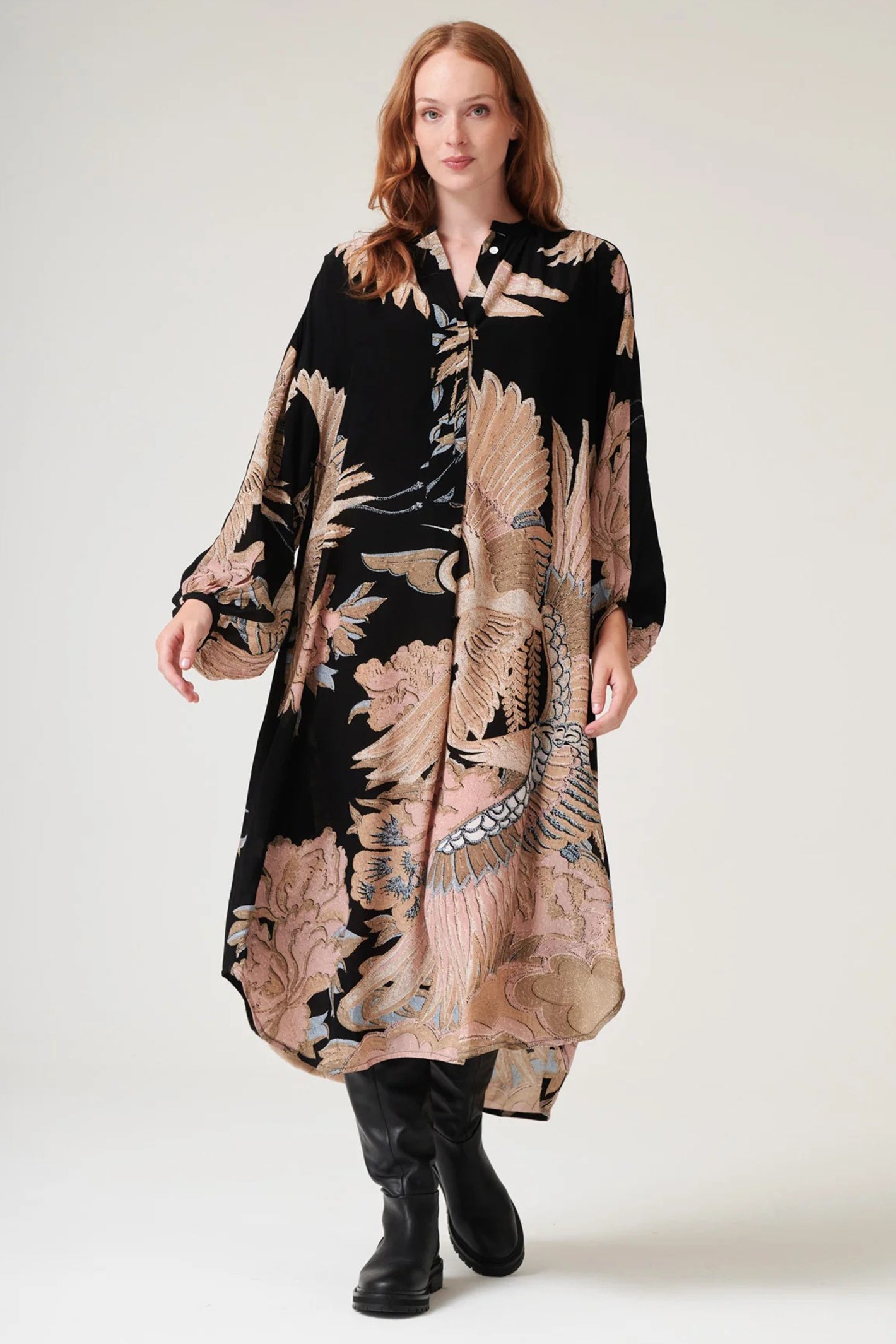 One Hundred Stars DRDCRABLK Crane Black Darcy Dress