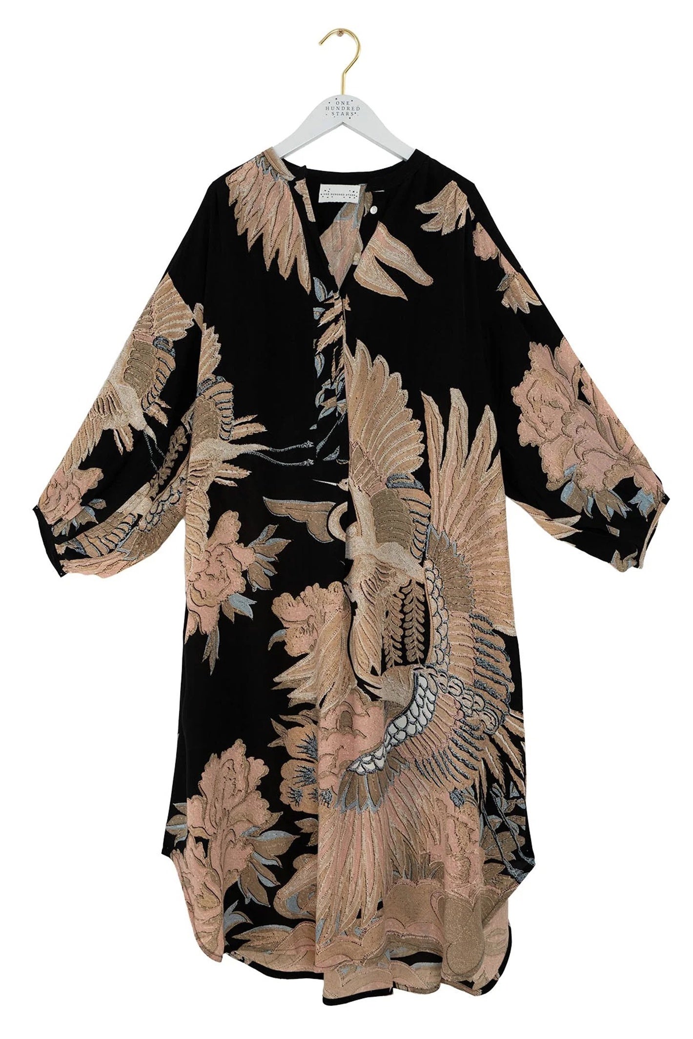 One Hundred Stars DRDCRABLK Crane Black Darcy Dress