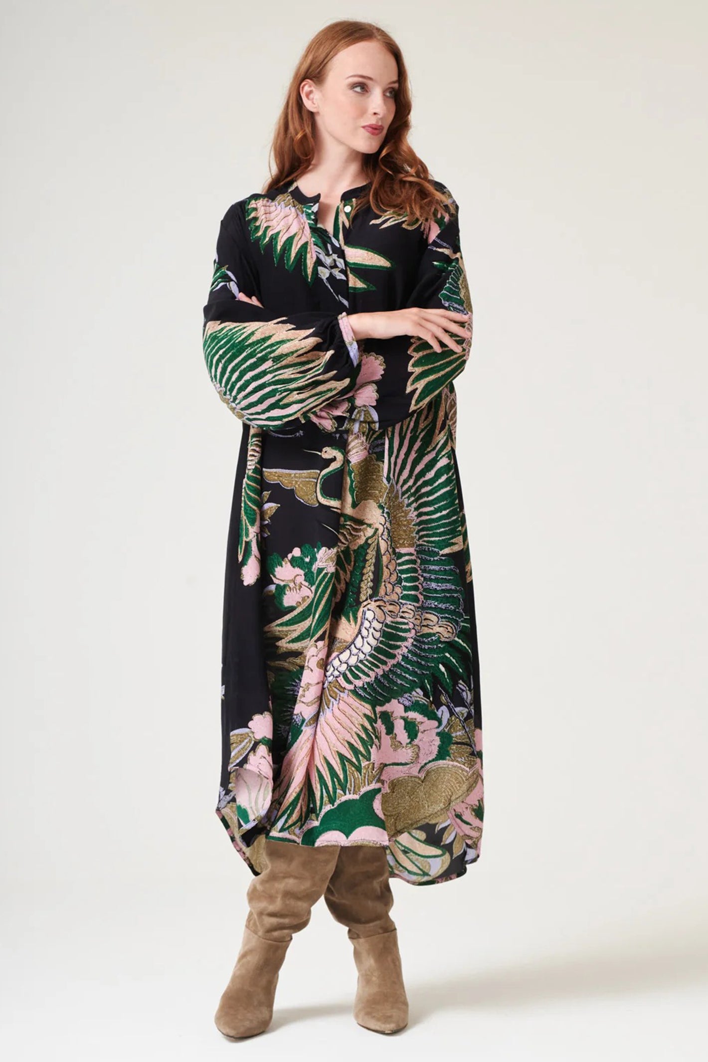 One Hundred Stars DRDCRAEML Crane Emerald Darcy Dress