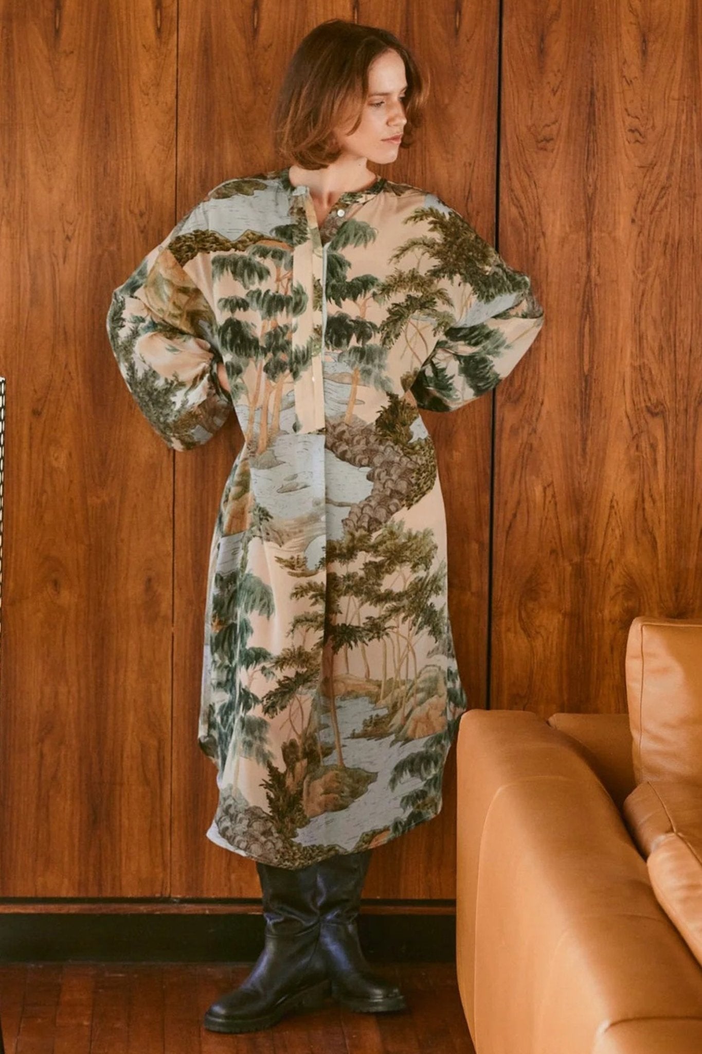 One Hundred Stars DRDRVTNAT Rivers and Trees Natural Darcy Dress - Dotique - One Hundred Stars