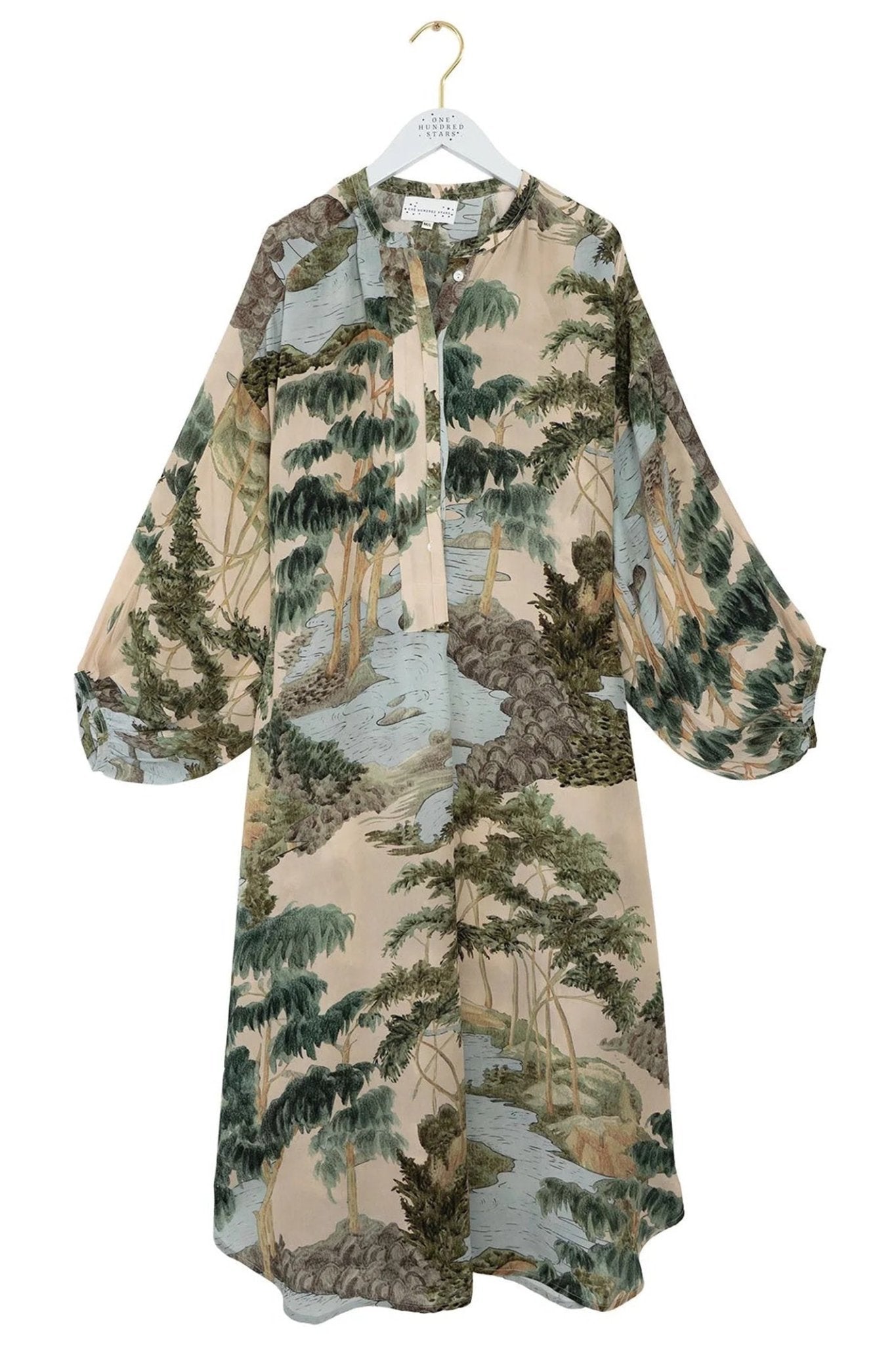 One Hundred Stars DRDRVTNAT Rivers and Trees Natural Darcy Dress - Dotique - One Hundred Stars