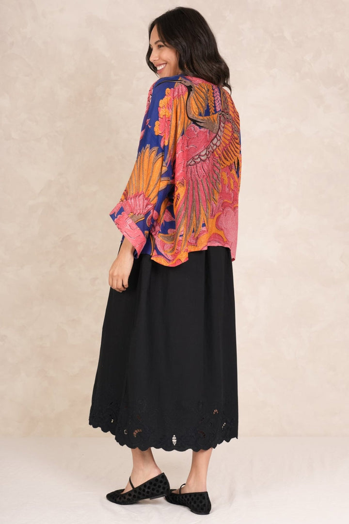 One Hundred Stars KIMCRACOB - 1 Crane Cobalt Kimono - Dotique