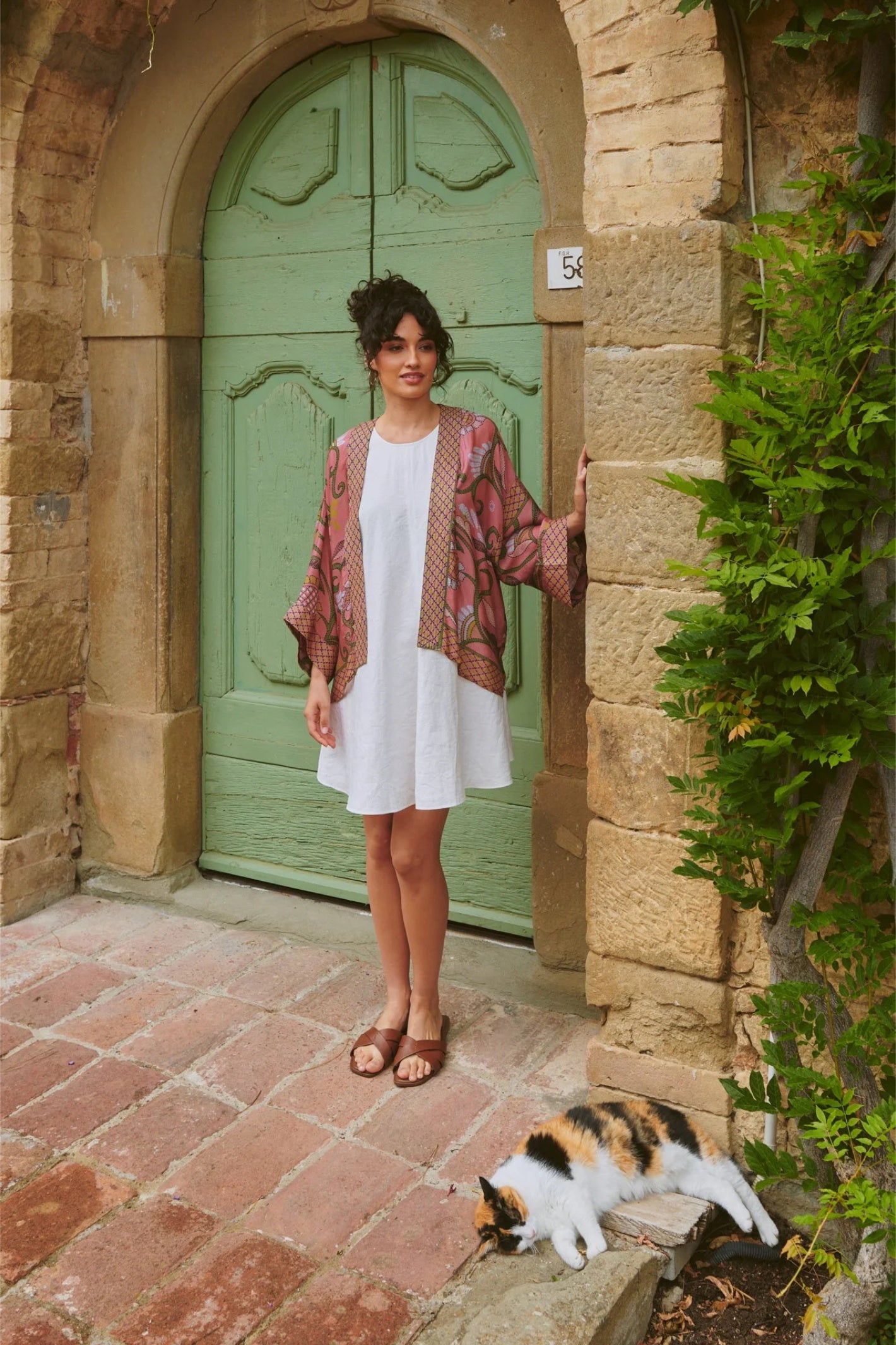 One Hundred Stars KIMKANDUS Giant Kantha Dusk Kimono