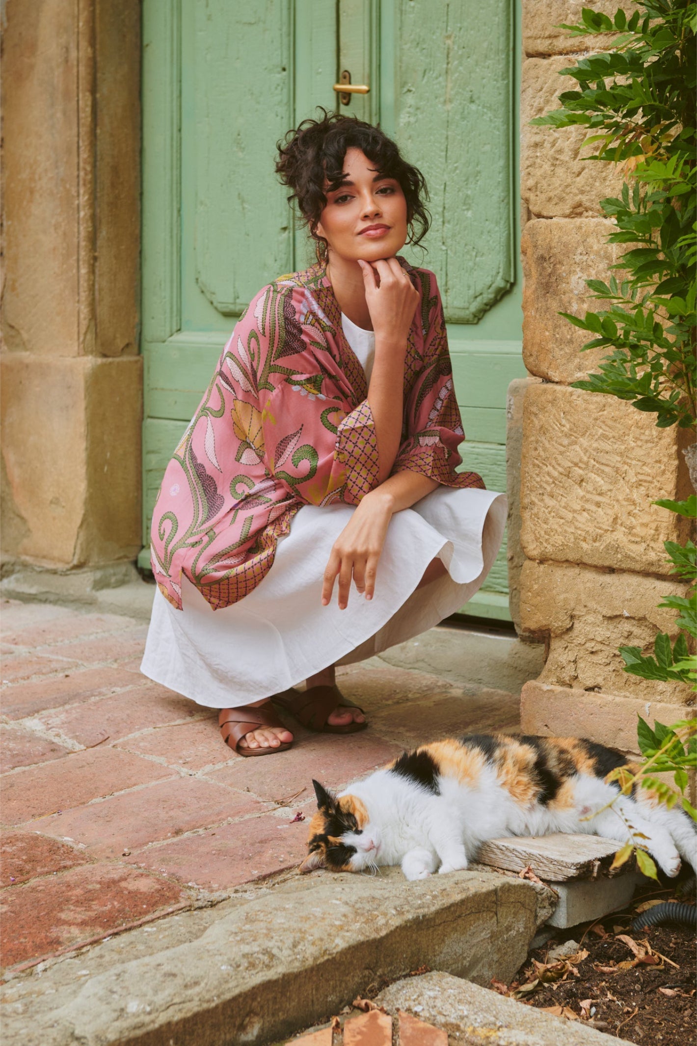 One Hundred Stars KIMKANDUS Giant Kantha Dusk Kimono