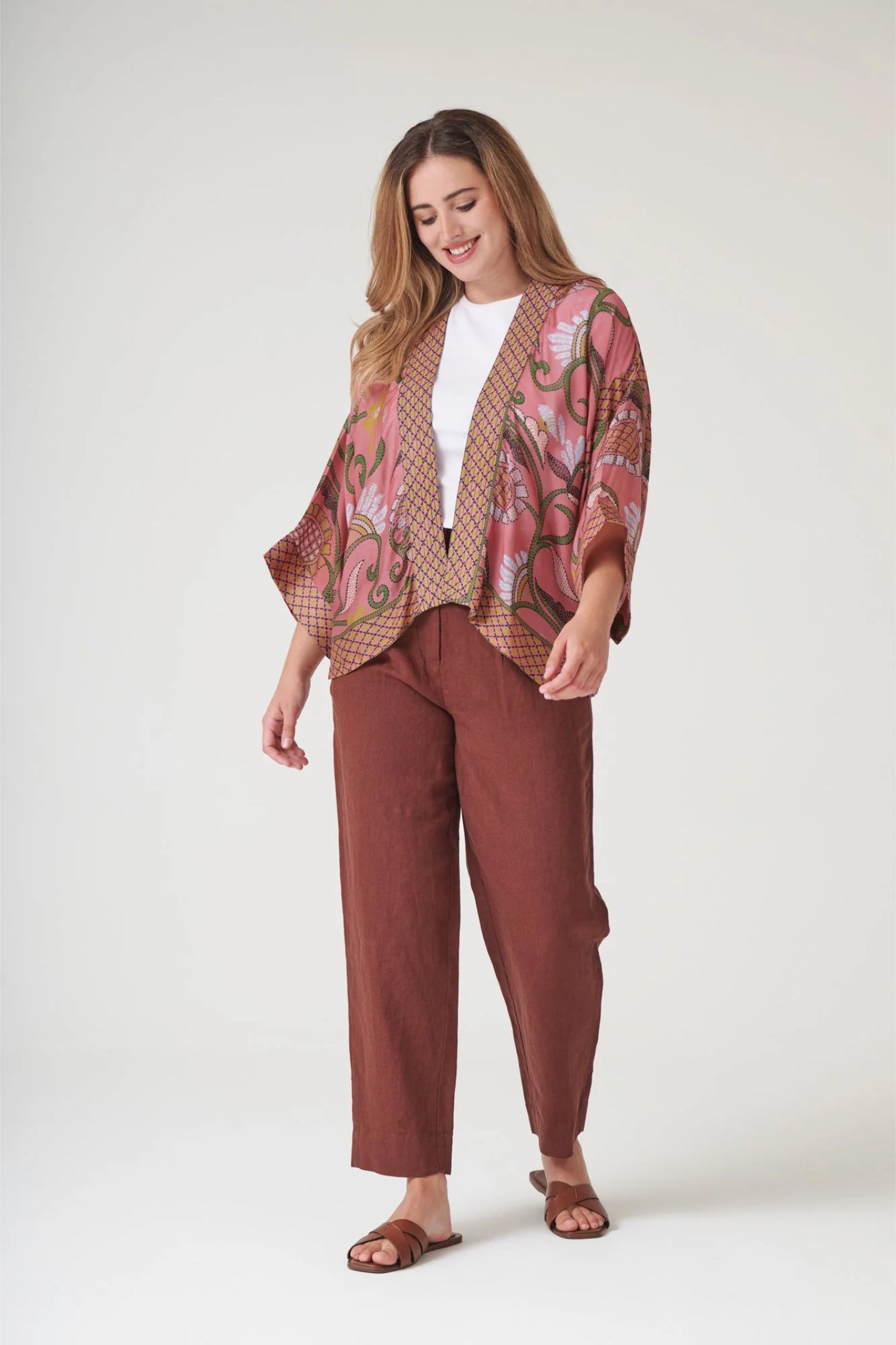 One Hundred Stars KIMKANDUS Giant Kantha Dusk Kimono