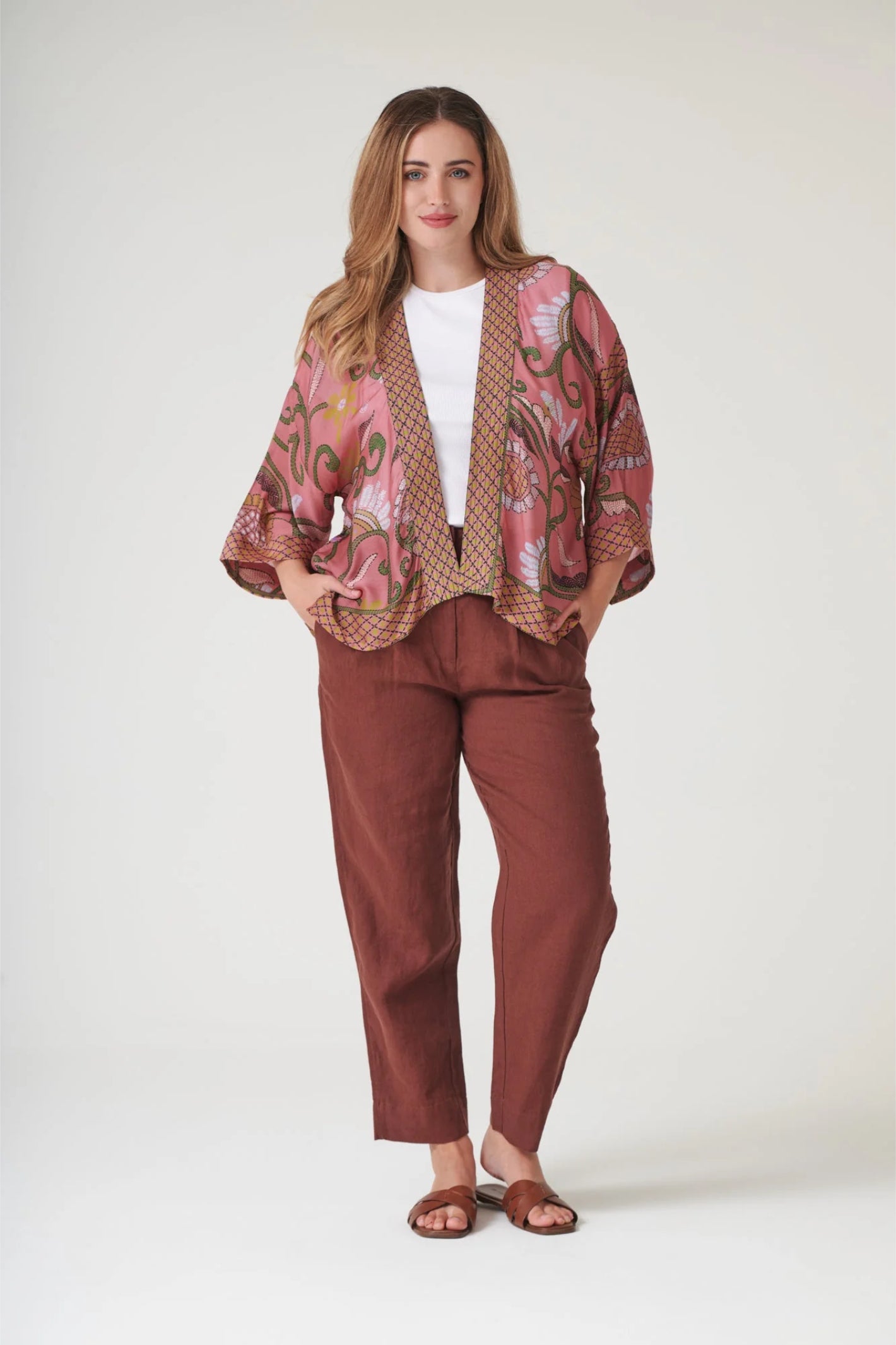 One Hundred Stars KIMKANDUS Giant Kantha Dusk Kimono