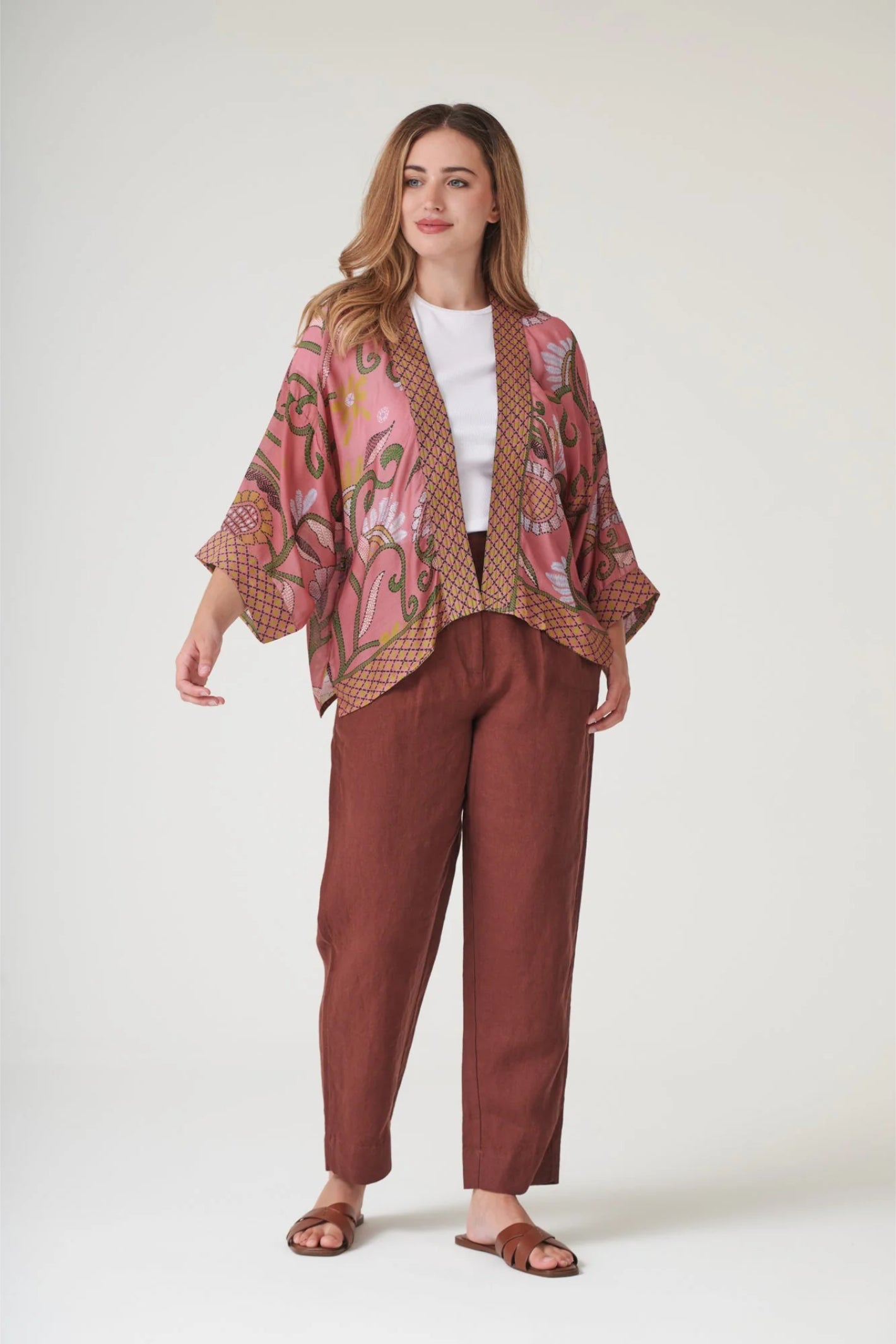 One Hundred Stars KIMKANDUS Giant Kantha Dusk Kimono
