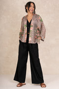 One Hundred Stars KIMNEOBEI Neon Rose Beige Kimono - Dotique