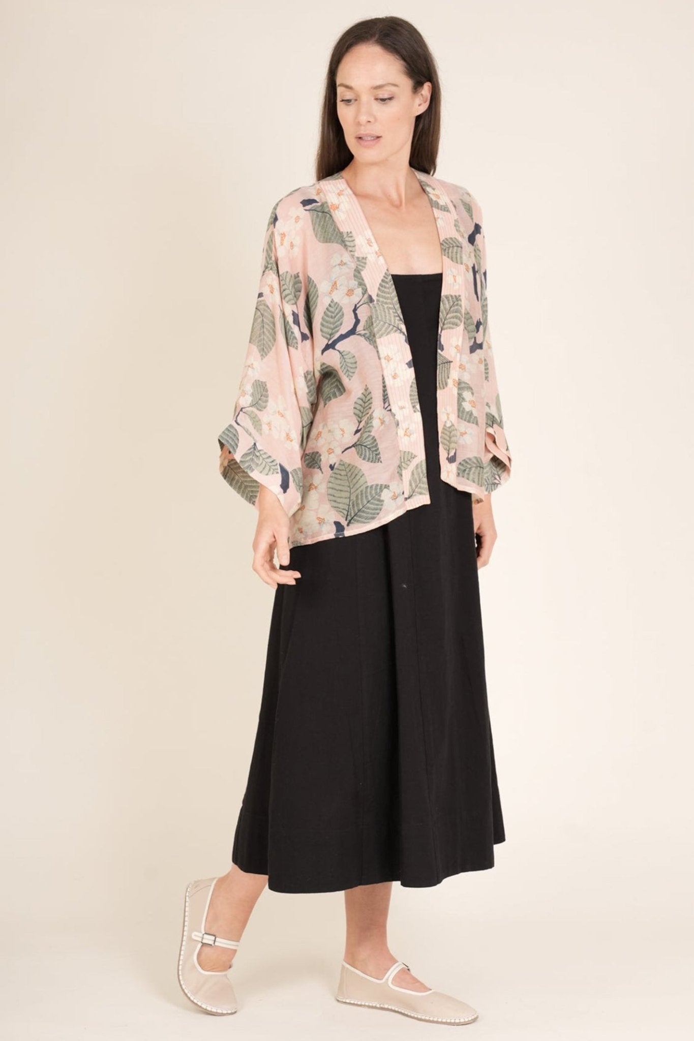 One Hundred Stars KIMTREPIN Tree Blossom Pink Kimono - Dotique