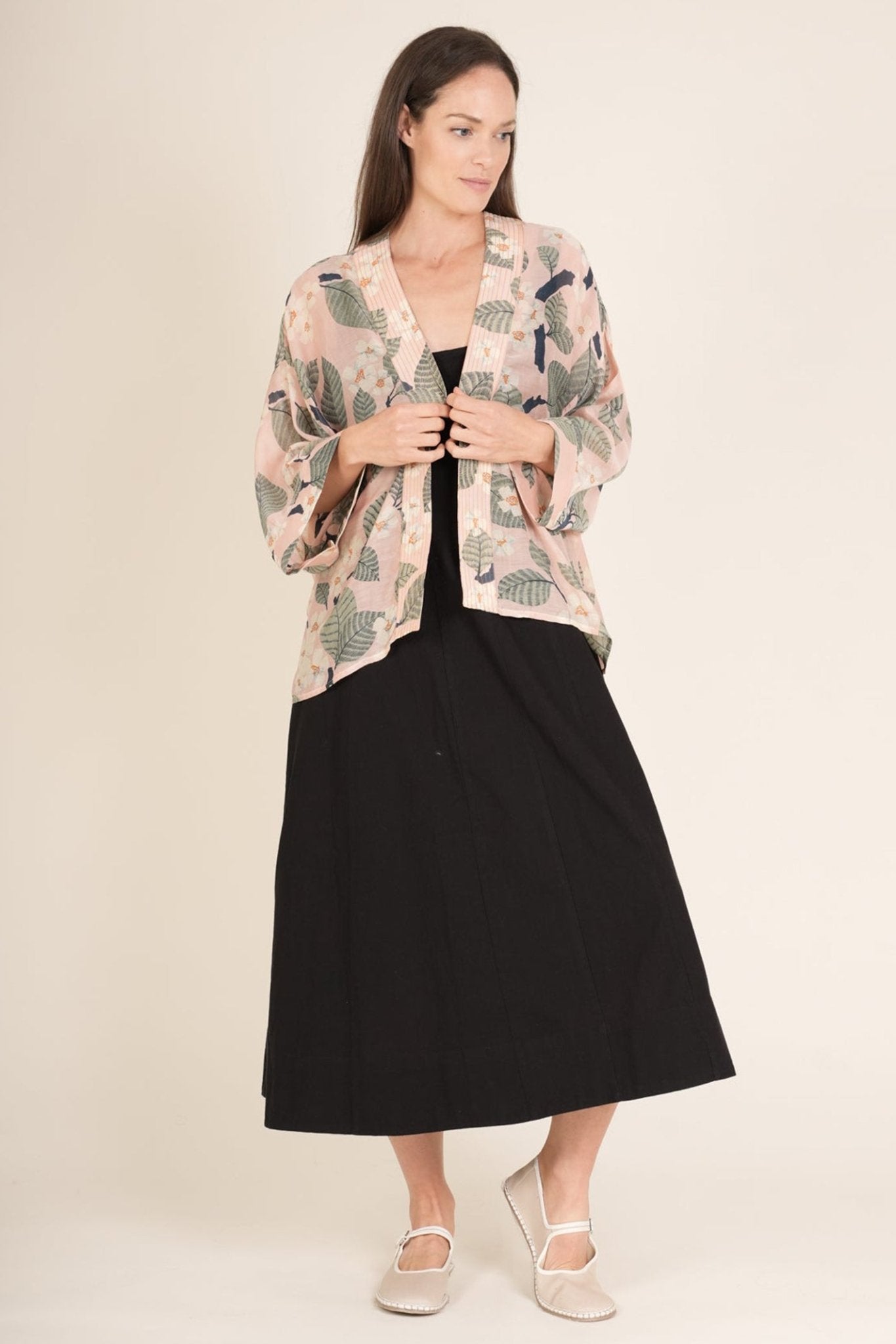 One Hundred Stars KIMTREPIN Tree Blossom Pink Kimono - Dotique