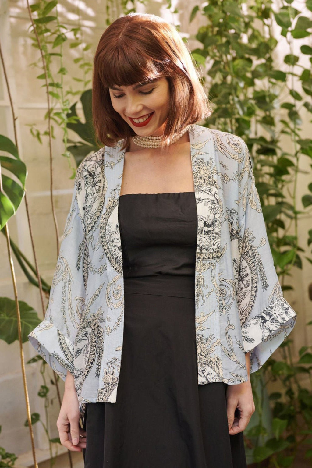 One Hundred Stars KIMVALSKY Valentine Sky Blue Kimono - Dotique