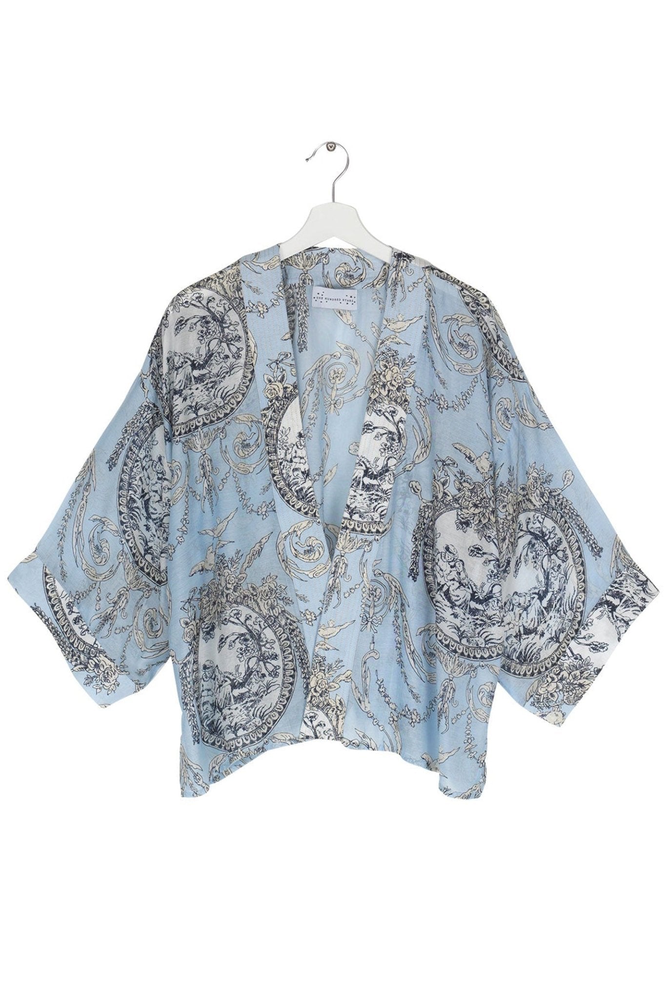 One Hundred Stars KIMVALSKY Valentine Sky Blue Kimono - Dotique