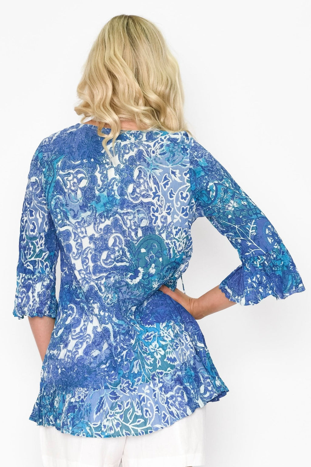 One Summer Emma Tunic DW53F Print 3 Blue - Dotique