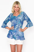 One Summer Emma Tunic DW53F Print 3 Blue - Dotique