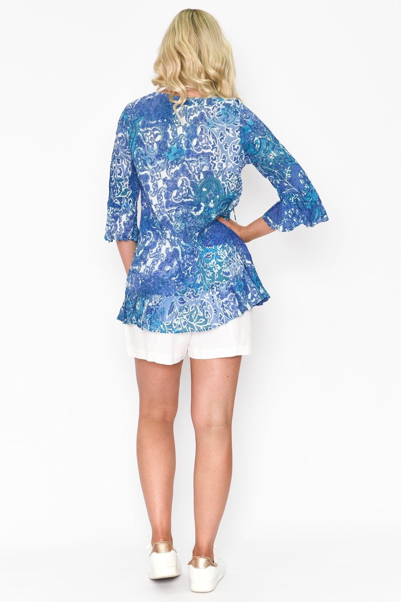 One Summer Emma Tunic DW53F Print 3 Blue - Dotique