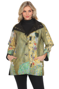 Shop the Oopera J3240RW-2 Reversible Raincoat featuring Gustav Klimt’s The Kiss. A colourful statement coat with two looks in one.