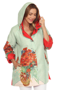 Oopera J6240RW-5 Reversible Rain Coat Poppies Vincent Van Gogh