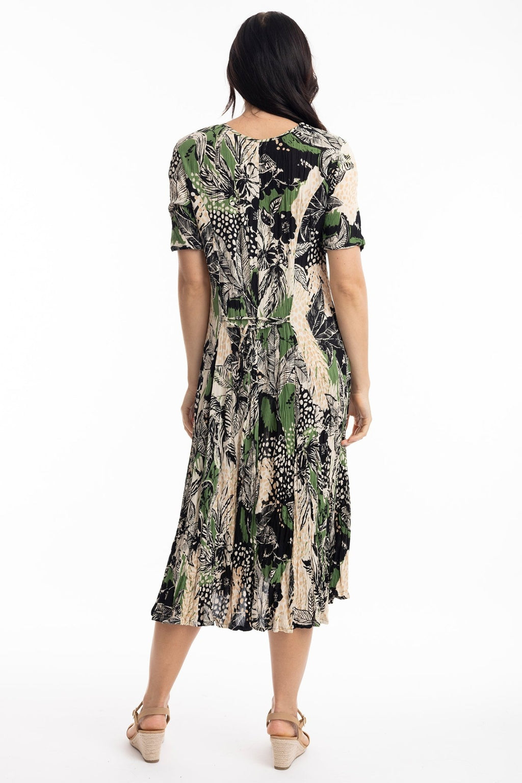Orientique 20034 Nungwi Godet Short Sleeve Dress - Dotique