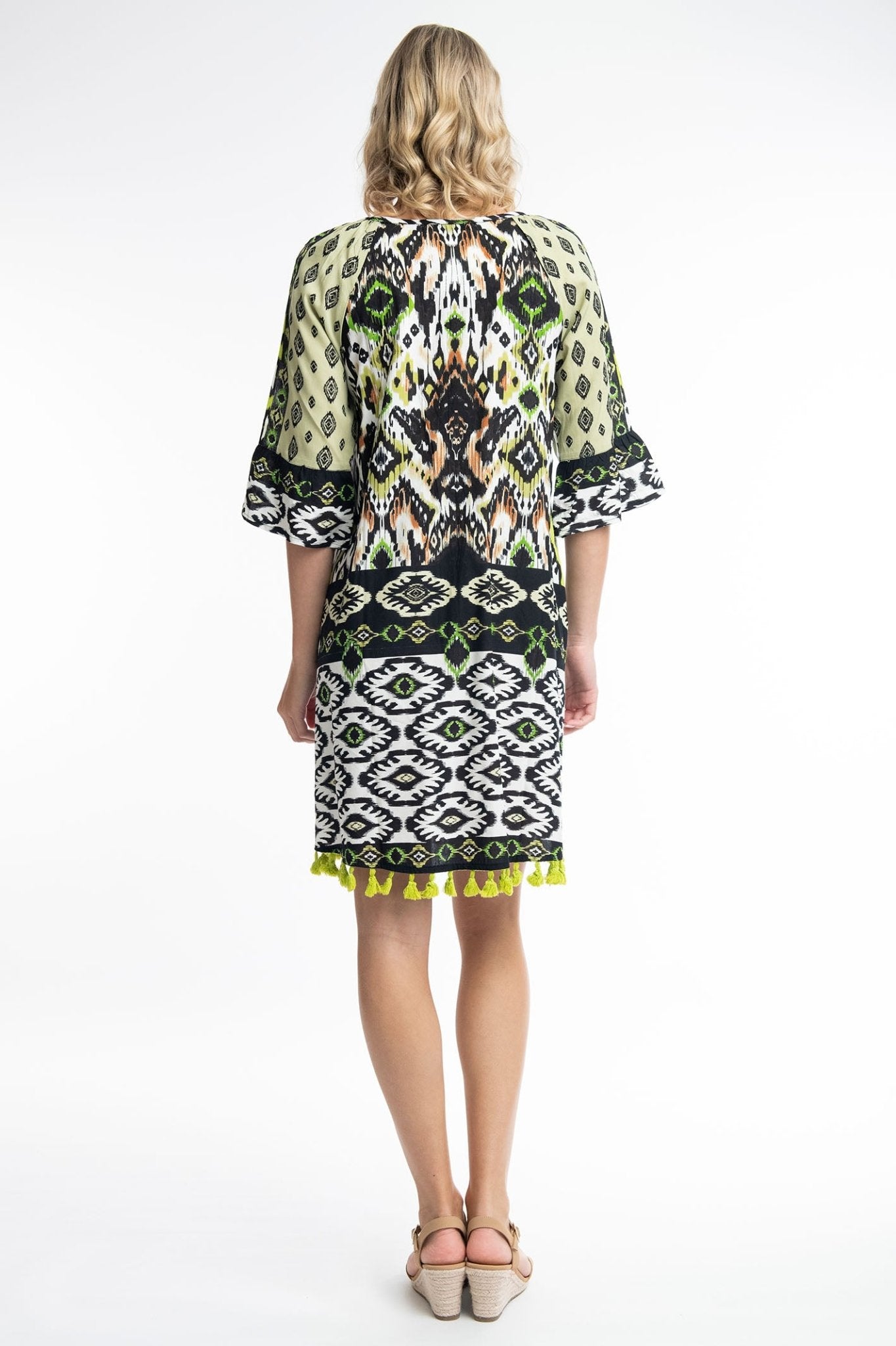 Orientique 61615 Green Izmir Tassle Dress - Dotique