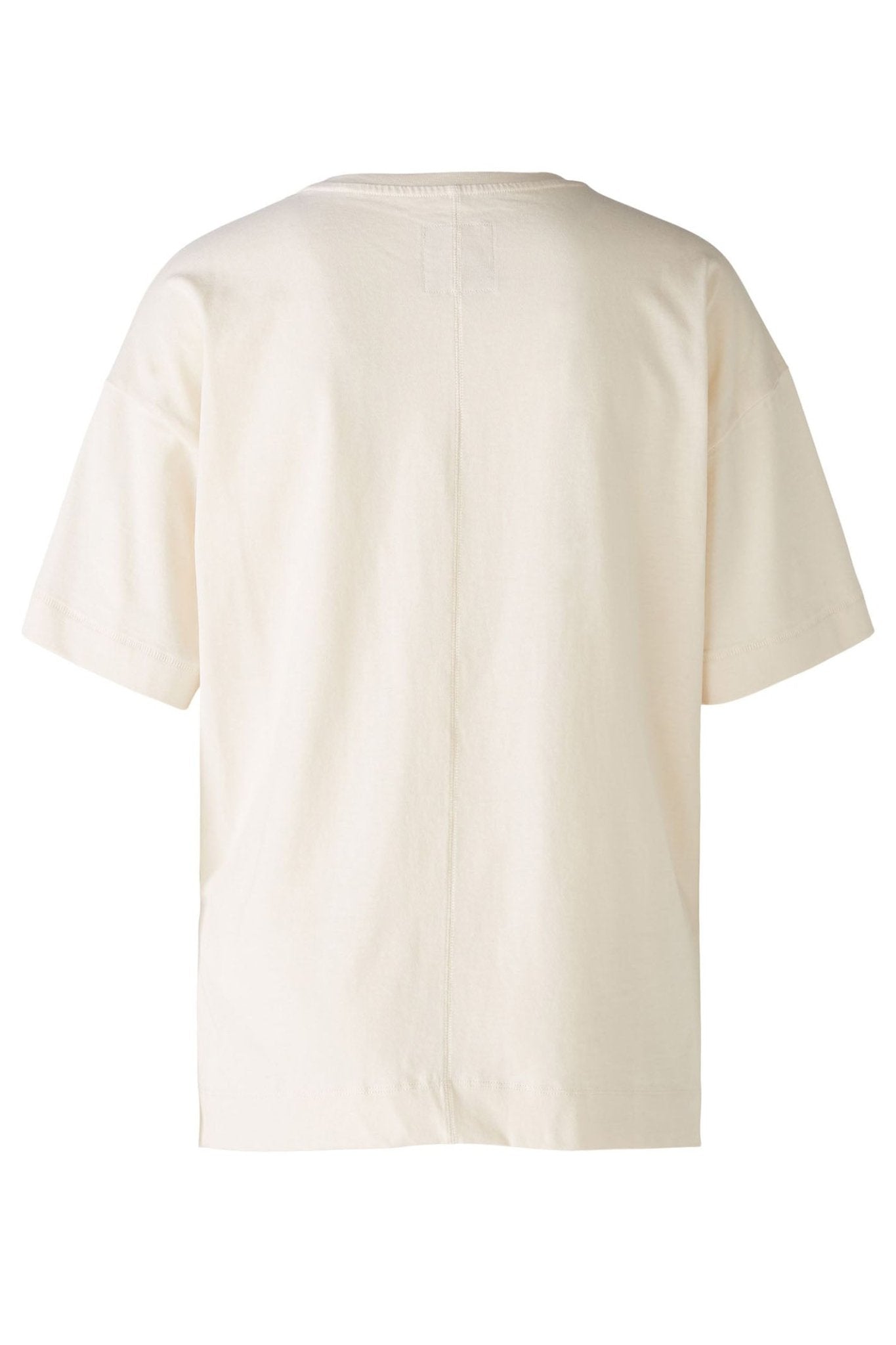 Oui 86740 Off White Flower Print T-Shirt - Dotique