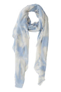 Oui 0092986 Blue White Palm Tree Print Scarf - Dotique