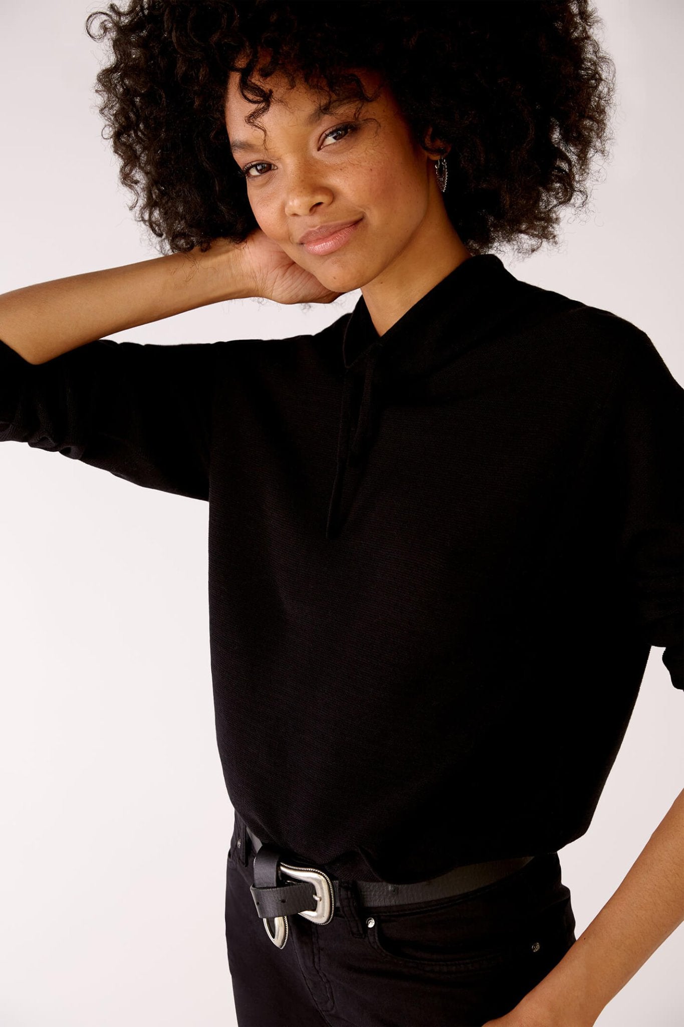 Oui 77984 Black Keiko Jumper - Dotique