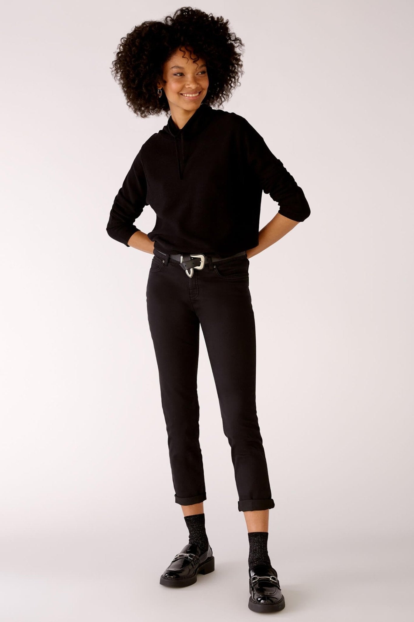 Oui 77984 Black Keiko Jumper - Dotique