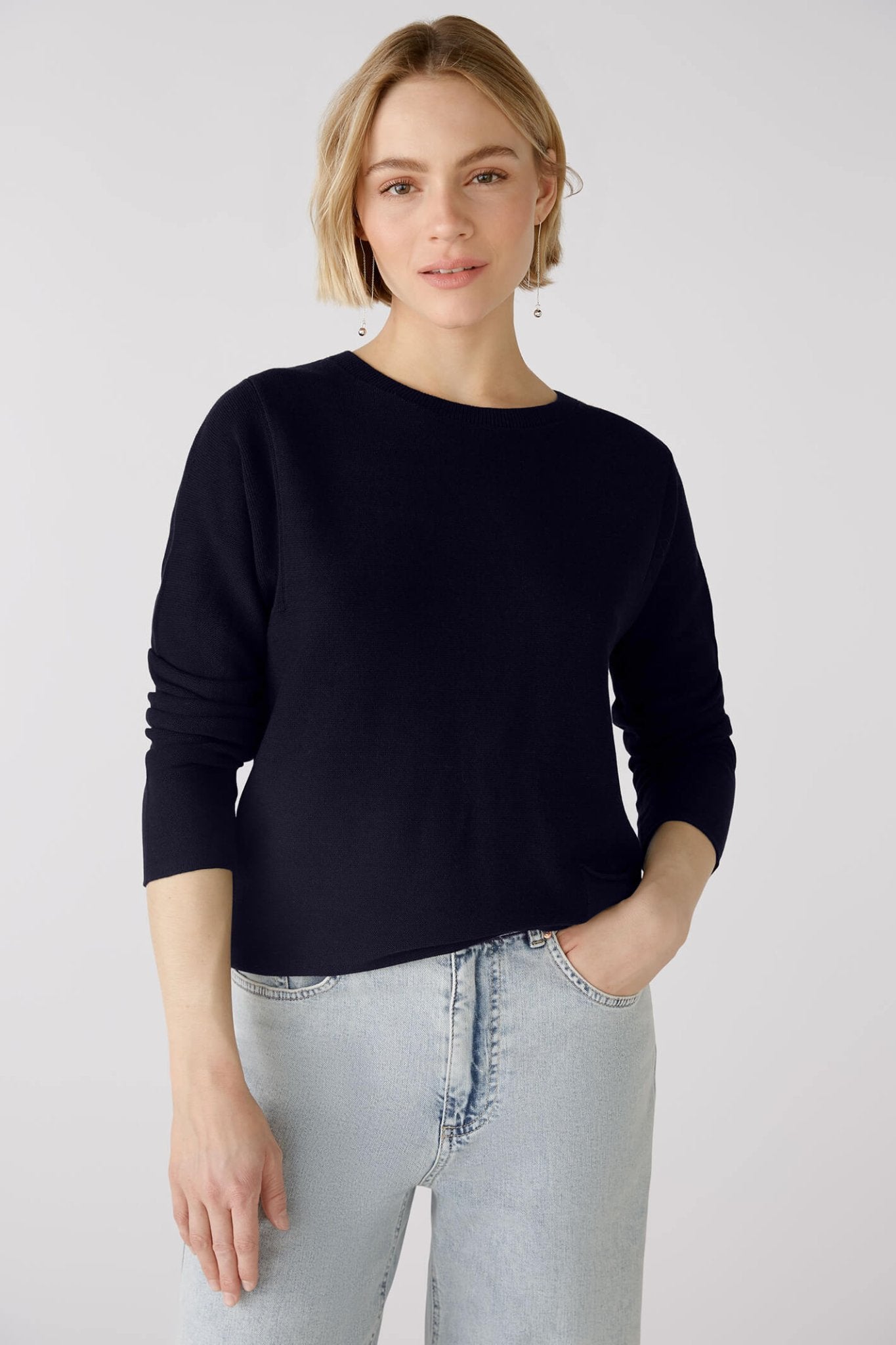 Oui 79915 Navy Jumper - Dotique