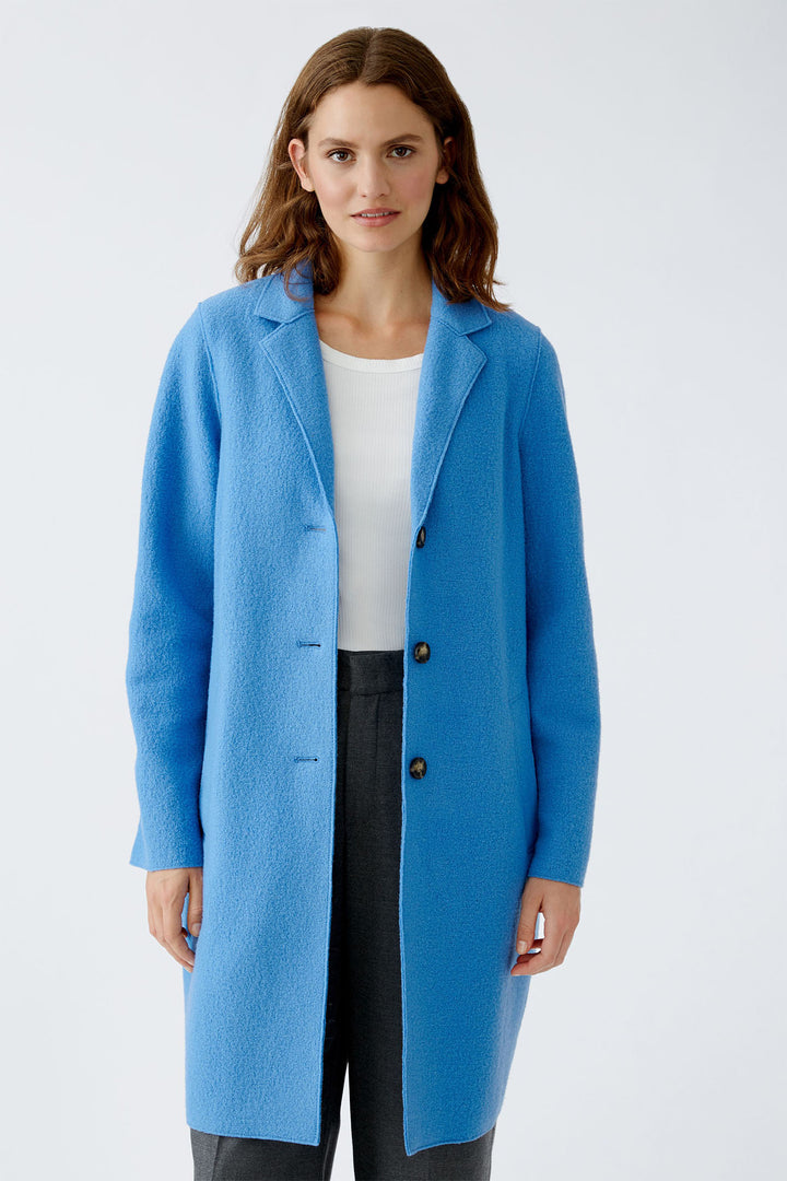 Oui 79918 Corn Flower Blue Mayson Coat - Dotique