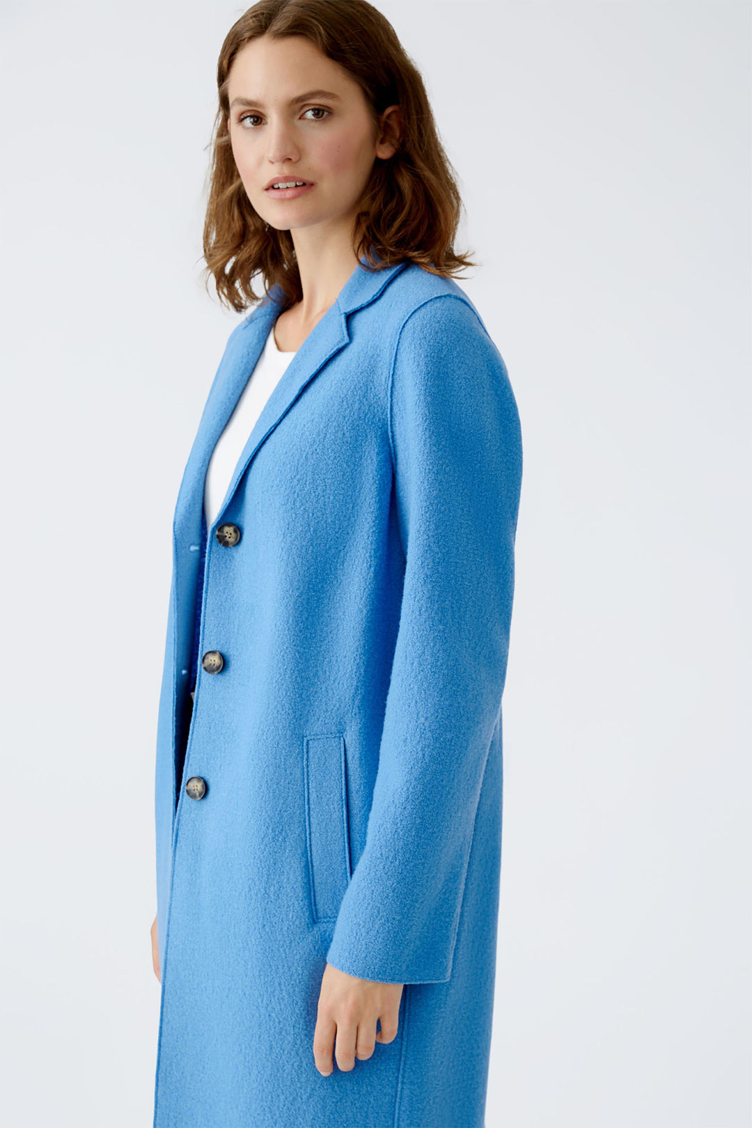 Oui 79918 Corn Flower Blue Mayson Coat - Dotique