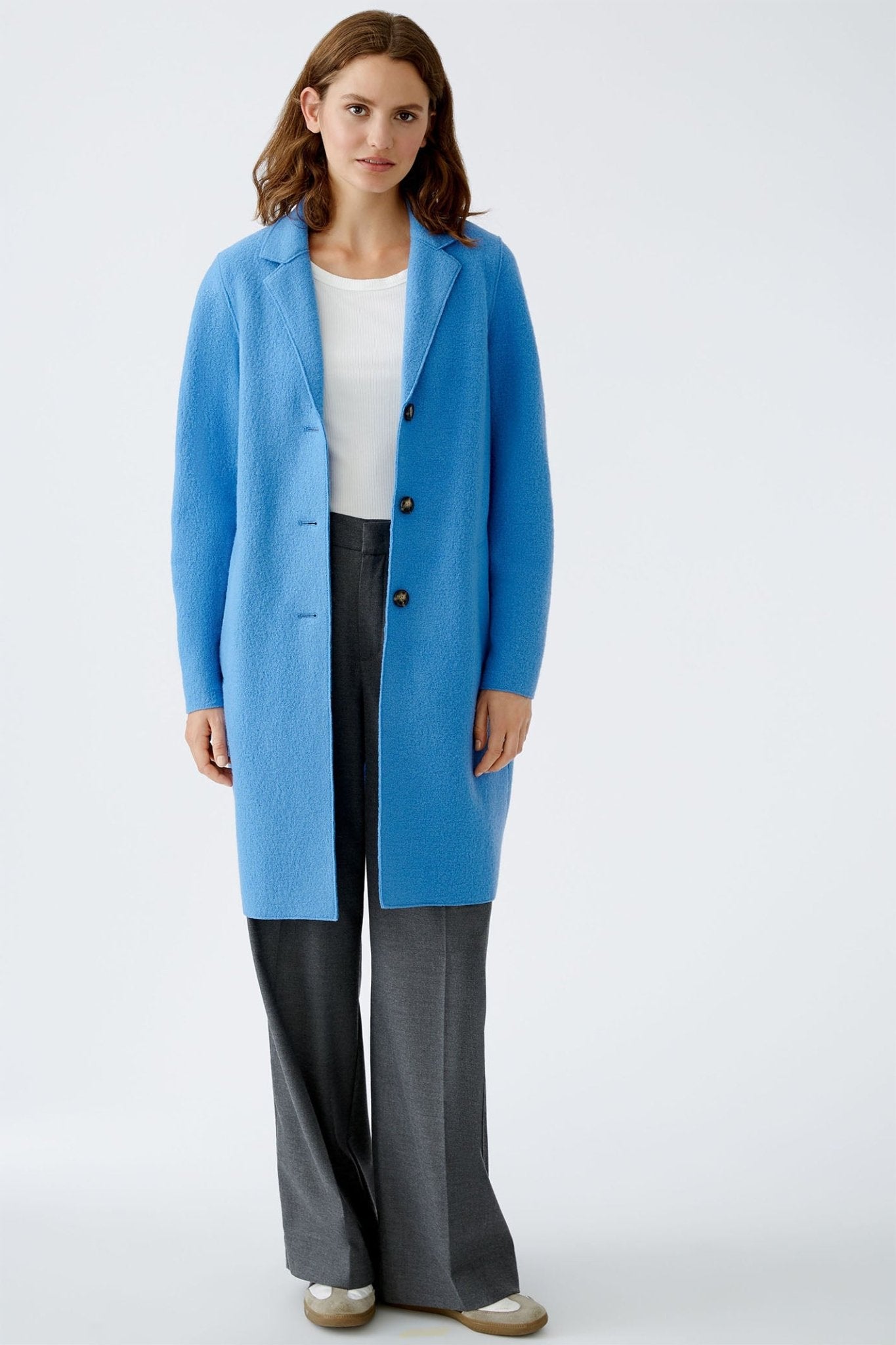 Oui 79918 Corn Flower Blue Mayson Coat - Dotique