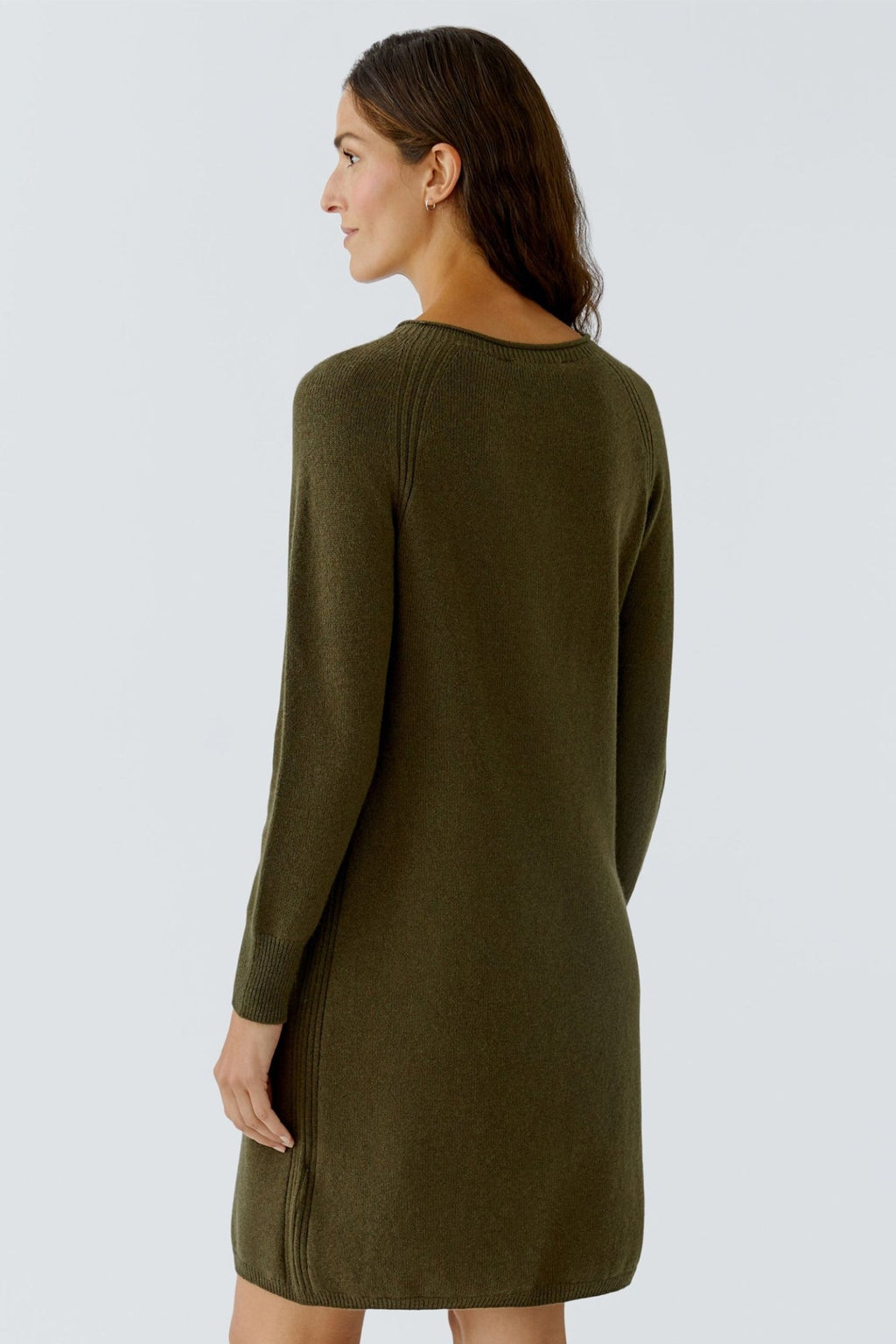 Oui 85821 Khaki 6878 Knitted Dress - Dotique - Oui