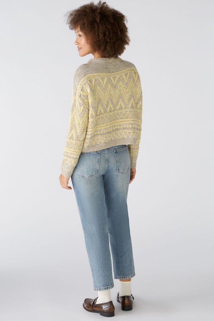 Oui 89171 Yellow Taupe Jumper - Dotique