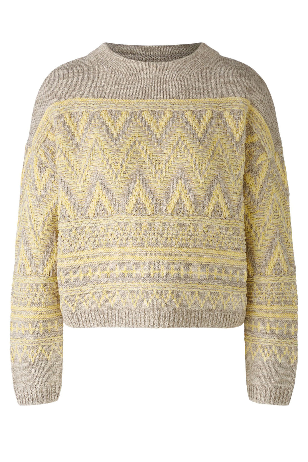 Oui 89171 Yellow Taupe Jumper - Dotique