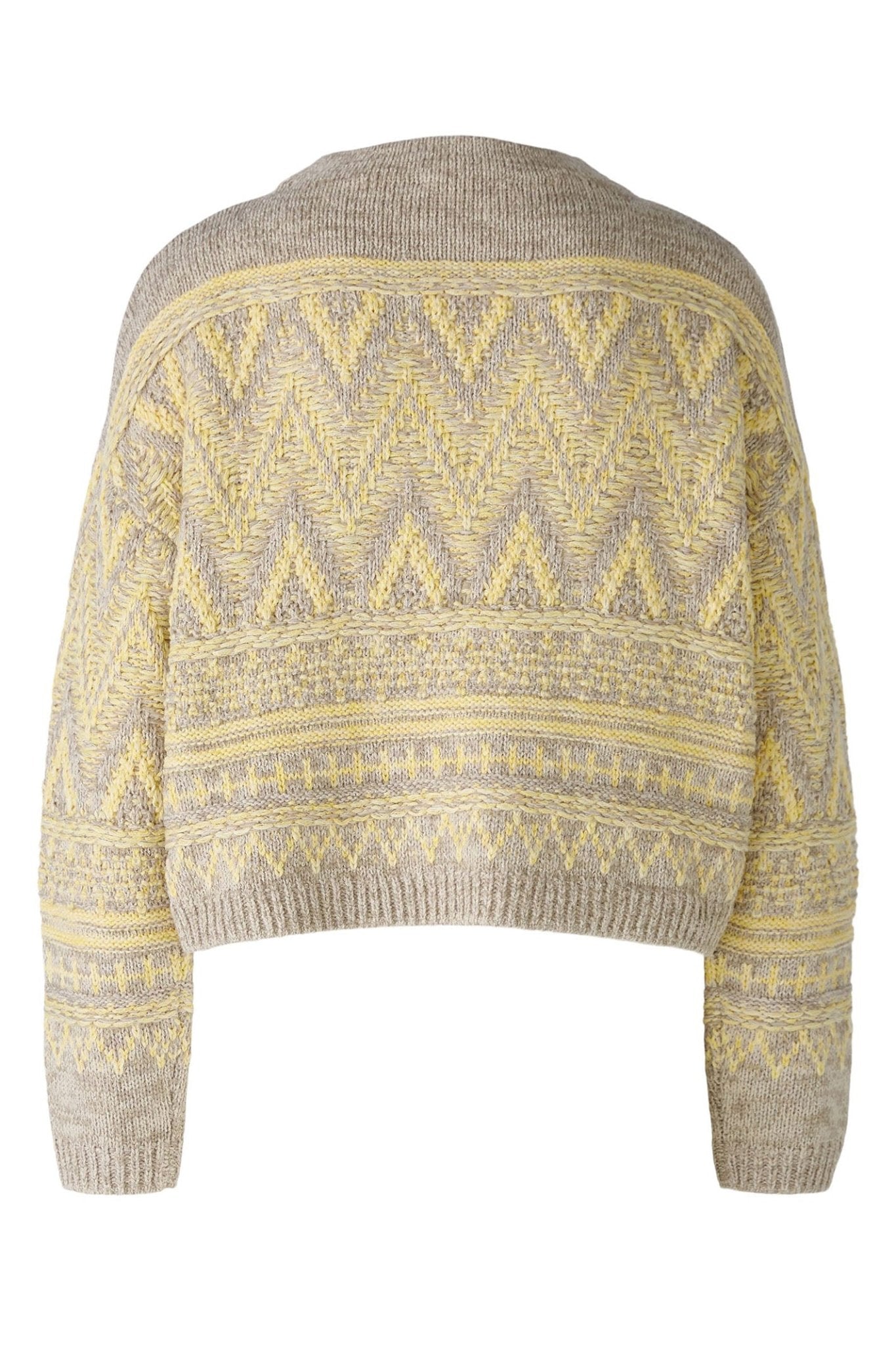 Oui 89171 Yellow Taupe Jumper - Dotique