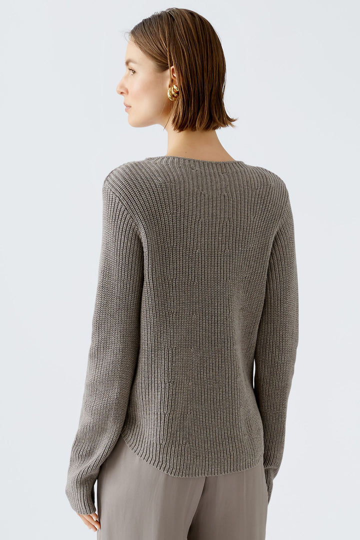 Oui 89190 Smoky Taupe Jumper - Dotique