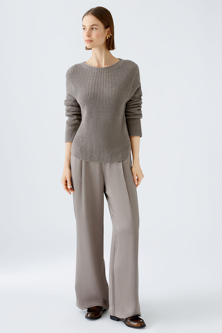 Oui 89190 Smoky Taupe Jumper - Dotique