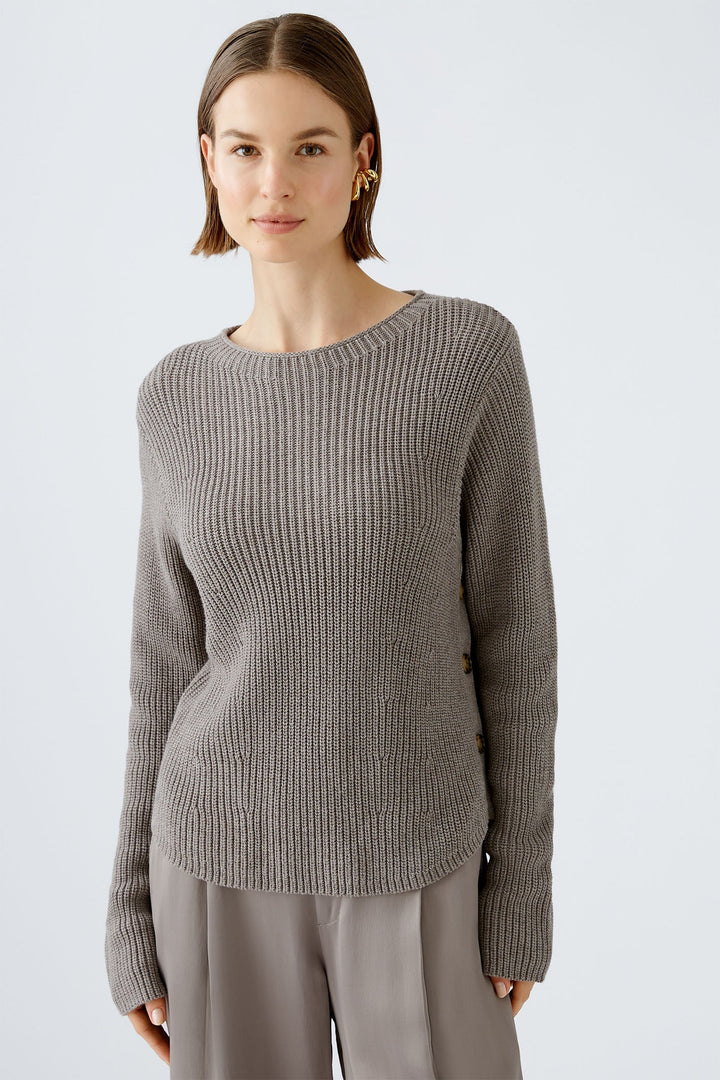 Oui 89190 Smoky Taupe Jumper - Dotique