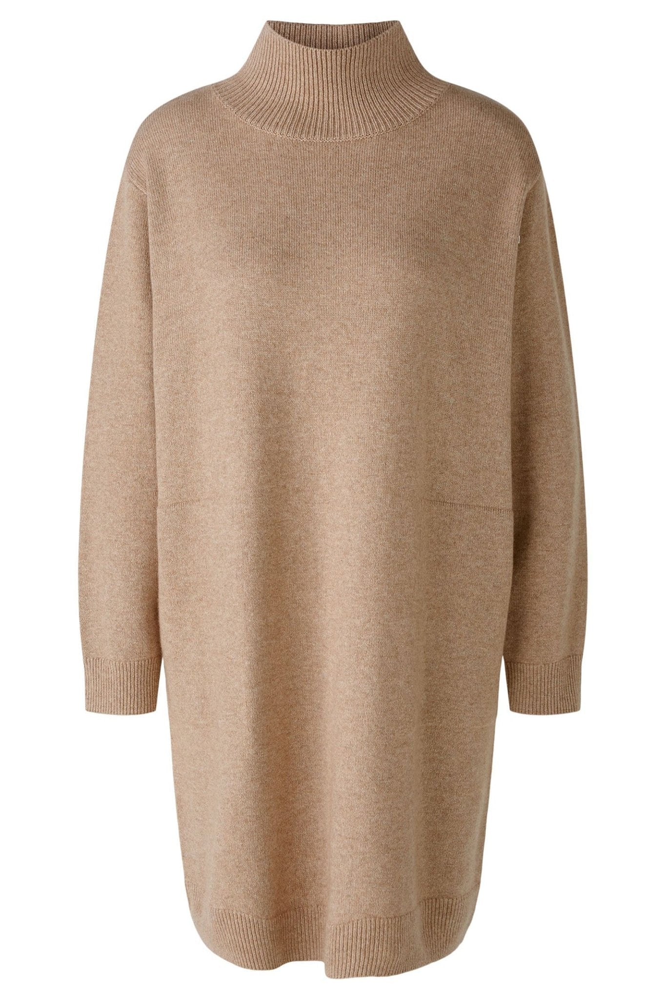 Oui 89831 Beige Knitted Dress - Dotique