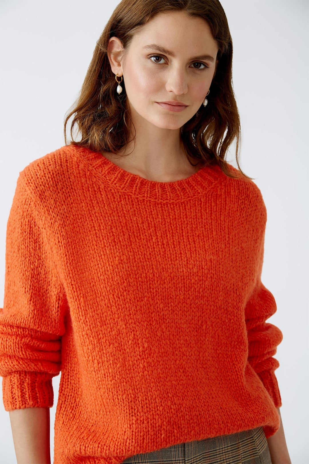 Oui 89927 Cherry Tomato Chunky Knit Jumper - Dotique