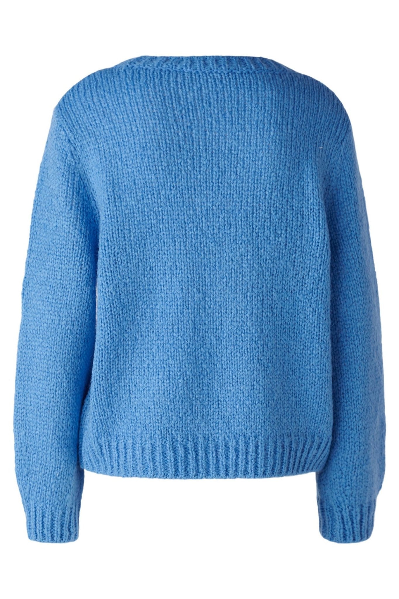 Oui 89927 Cornflower Blue Chunky Knit Jumper - Dotique