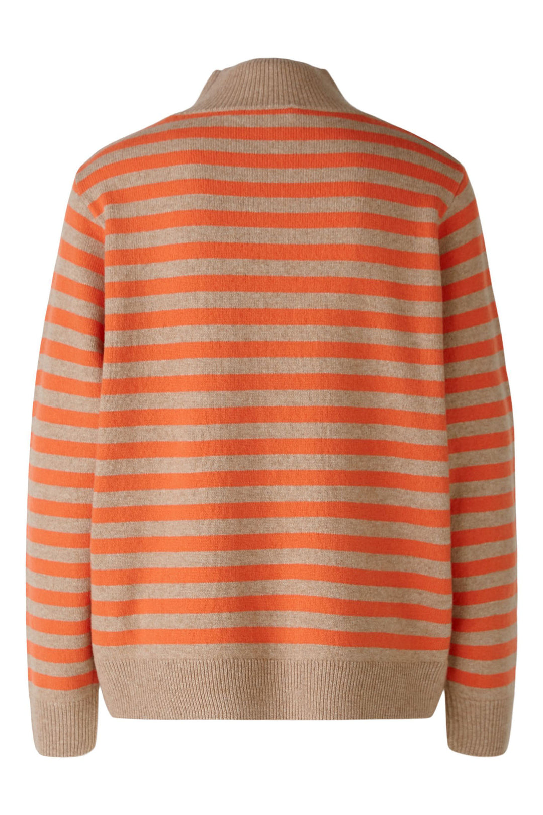 Oui 89934 Beige Orange Stripe Jumper - Dotique