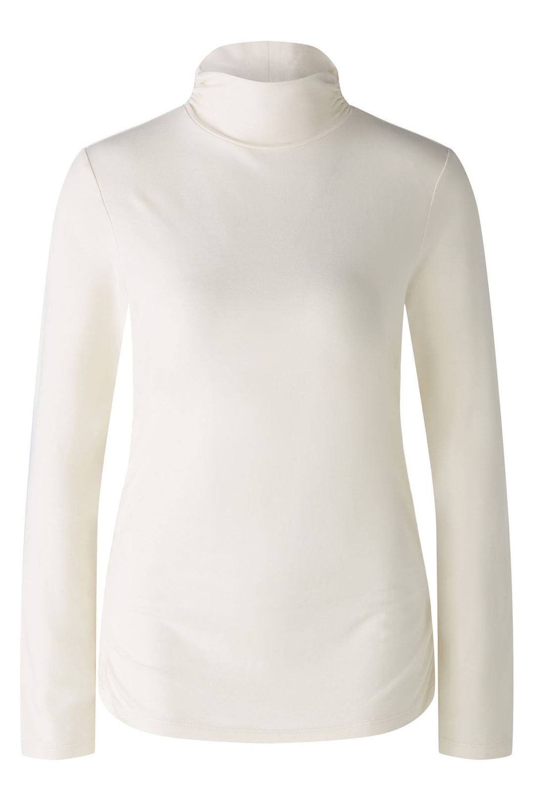 Oui 89962 Pristine White Turtleneck Long Sleeve Top - Dotique