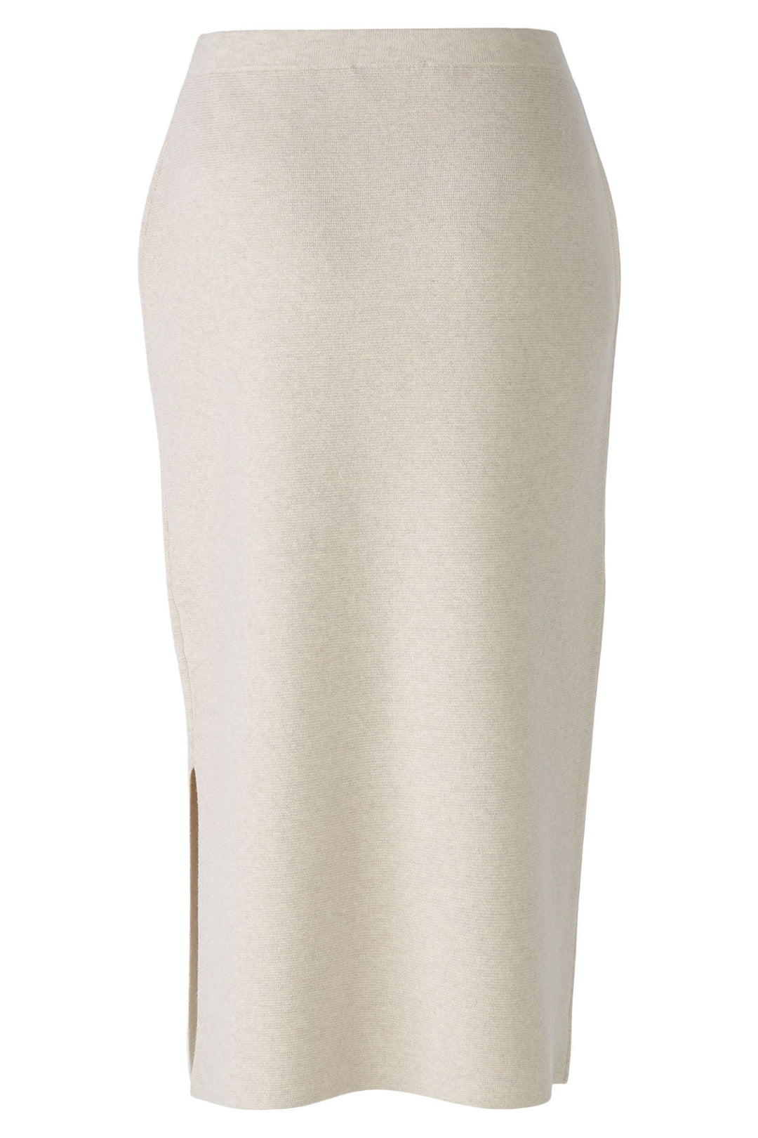 Oui 90087 Light Beige Melange Knit Skirt - Dotique