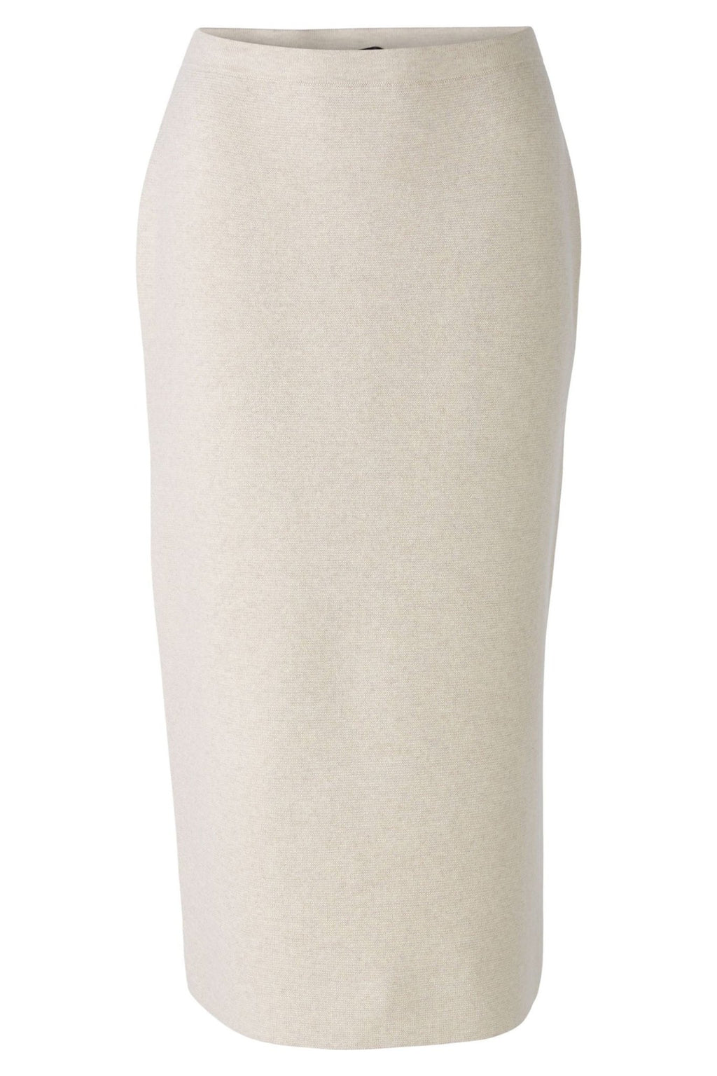 Oui 90087 Light Beige Melange Knit Skirt - Dotique