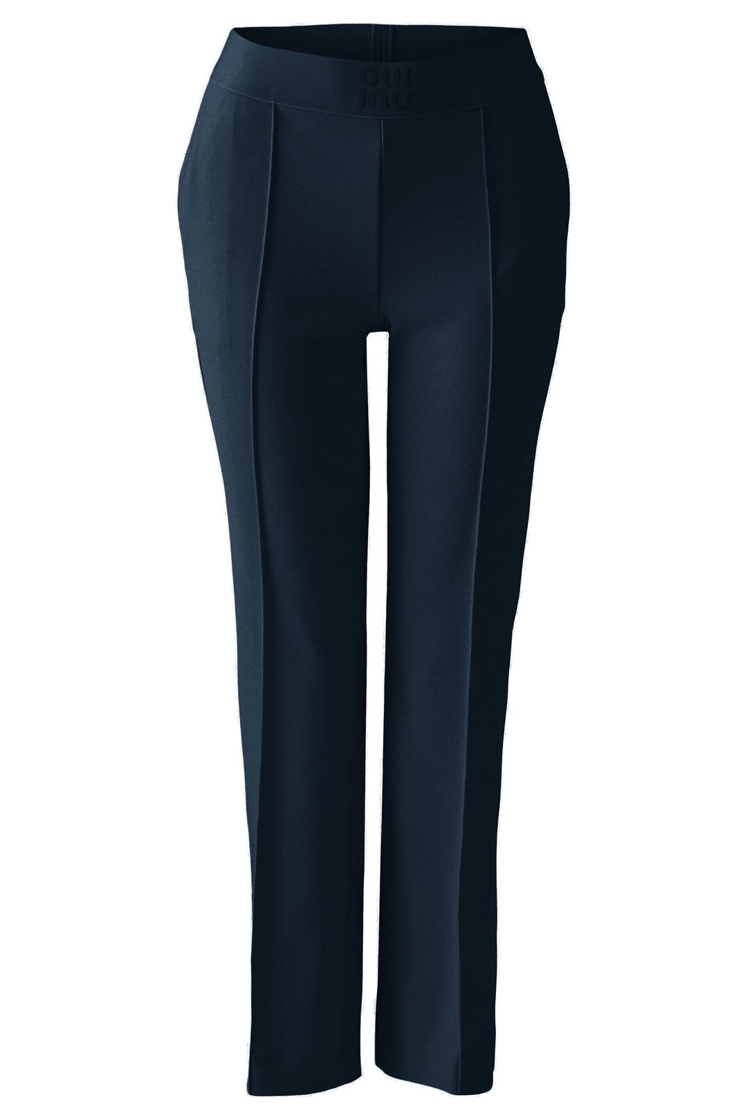 Oui 91720 Dark Blue Pull-On Trousers - Dotique