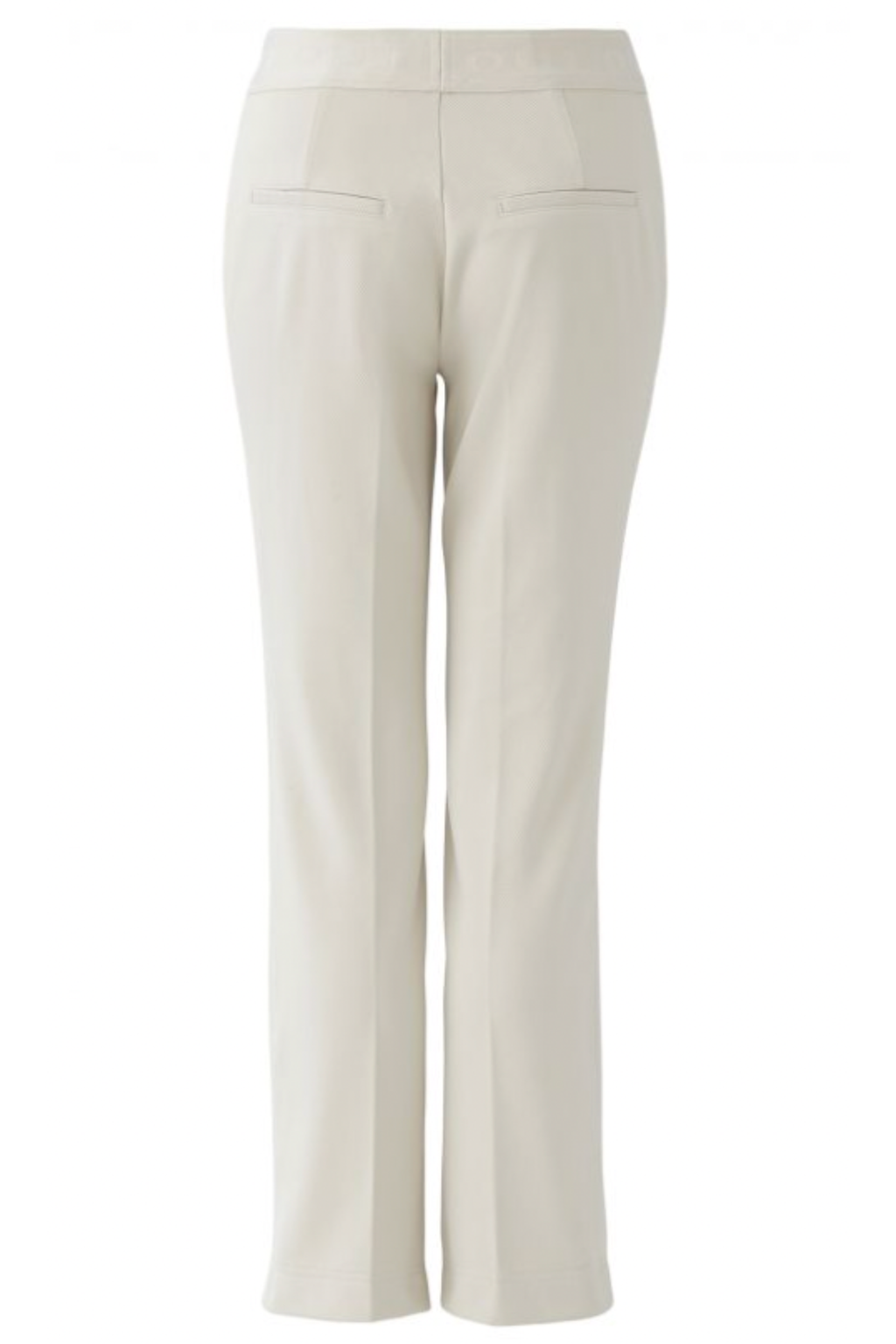 Back view of Oui 91720 Off White Pull On Trousers (1136) by Oui, shop Oui at Dotique for refined casual elegance