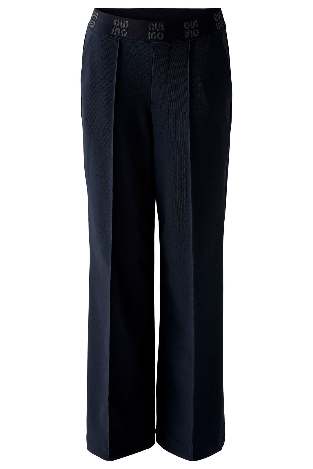 Oui 91737 Dark Blue Pull-On Trousers - Dotique